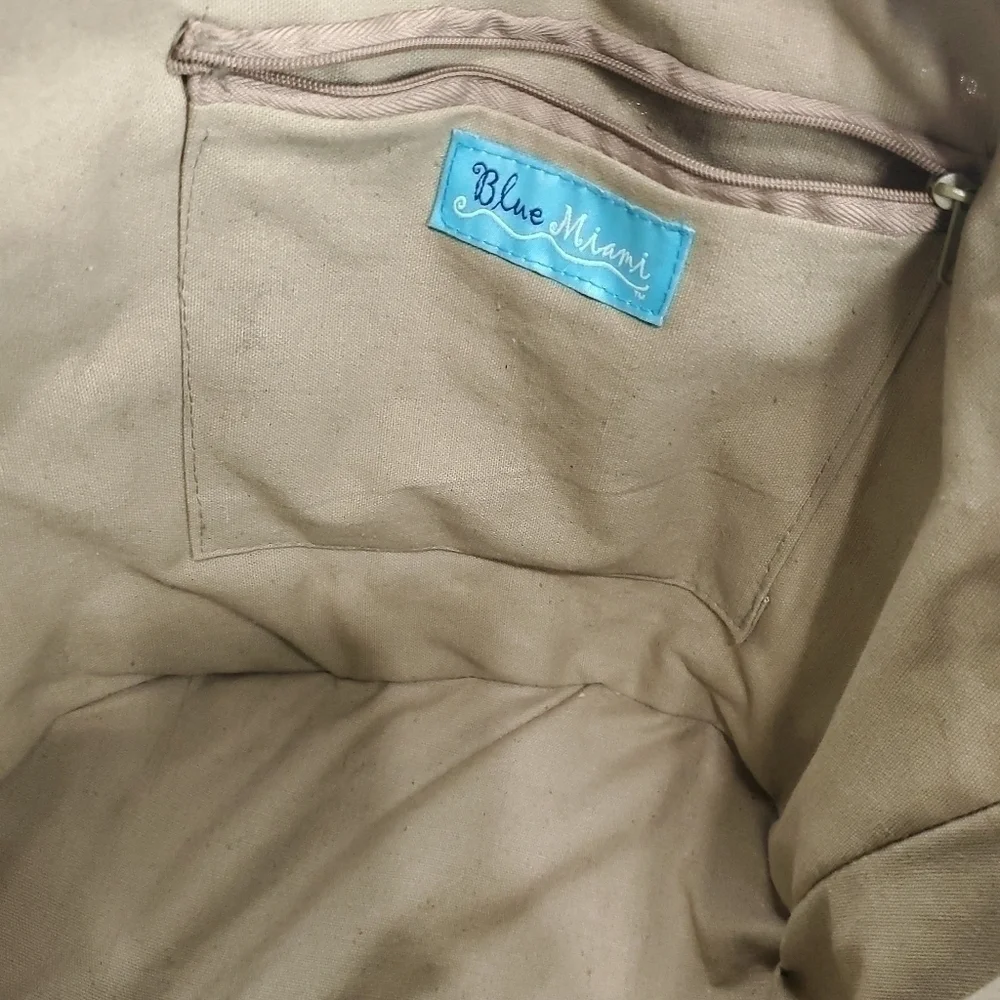 Miami Blue Multicolored Straw Beaded Hobo - Picture 11 of 13